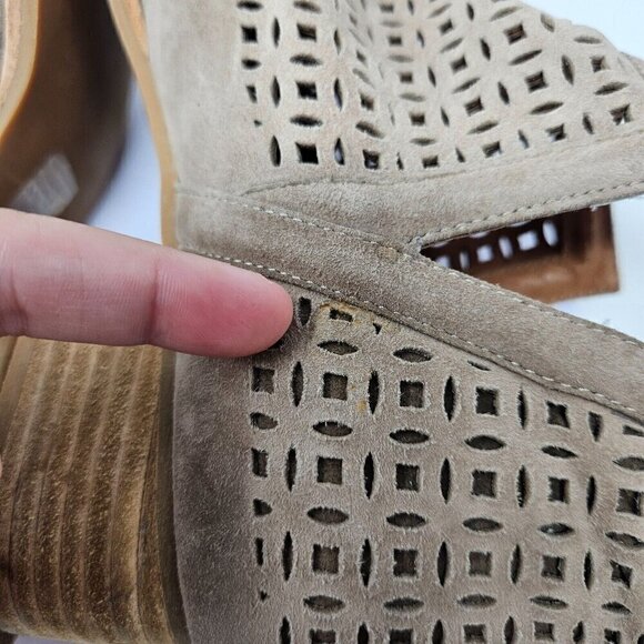 Jeffrey Campbell Taggart Booties Taupe Women's Size 8.5 Boho Festival Hippie - Picture 11 of 11